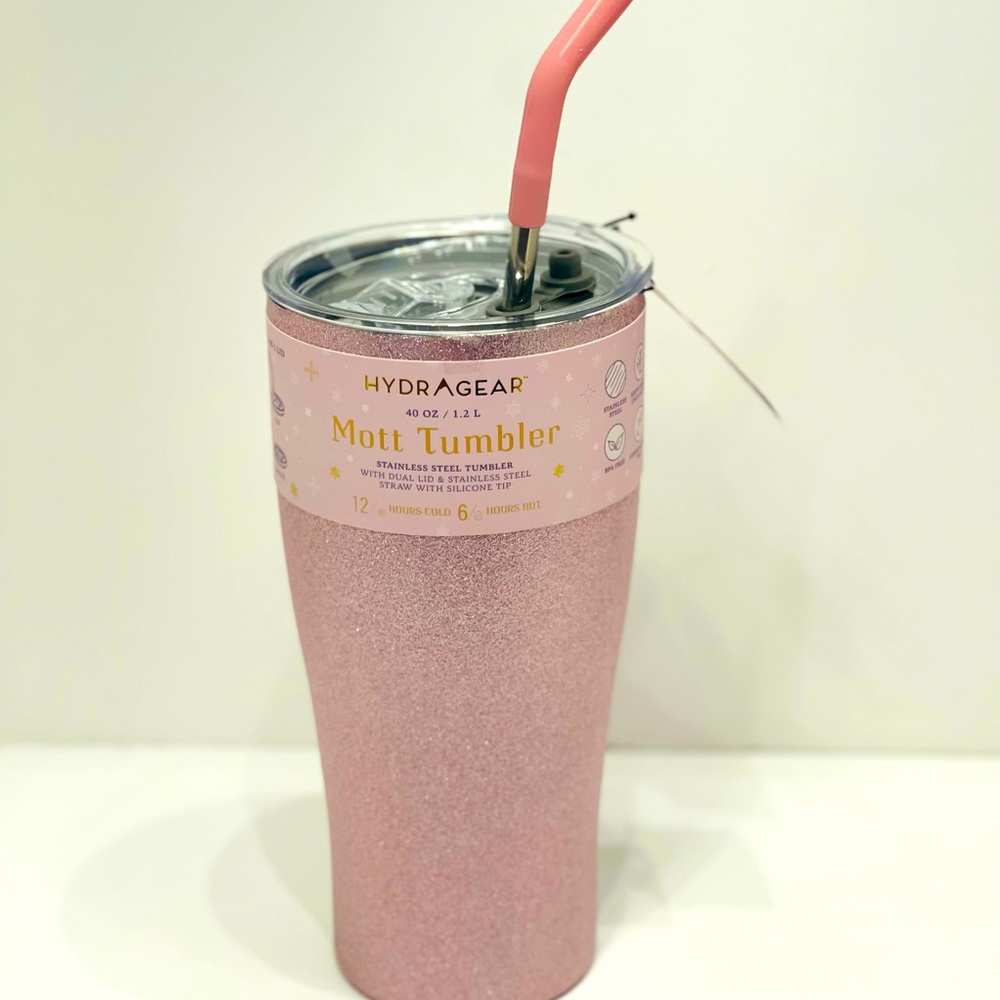 Pink Glitter Hydragear 40 oz Hot/Cold Mott Tumbler Cup